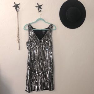 Sequinned sparkly Adrianna Papell mini dress